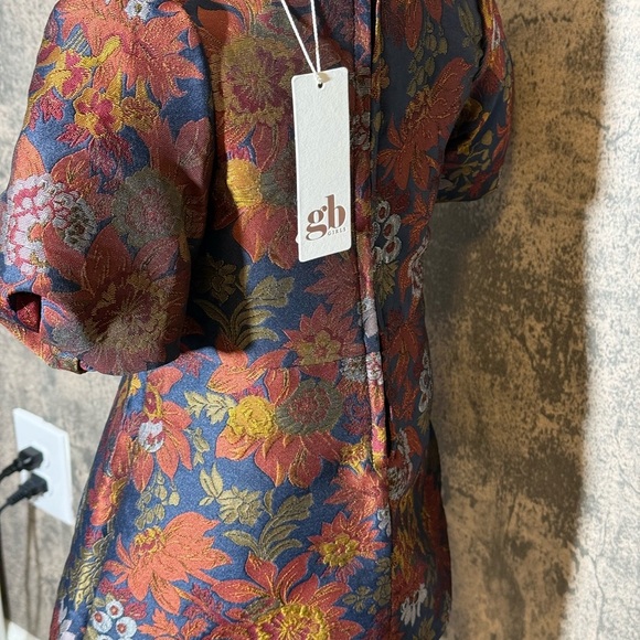 GB Girls Floral Puff Sleeve Dress - Multicolor - Picture 5 of 5